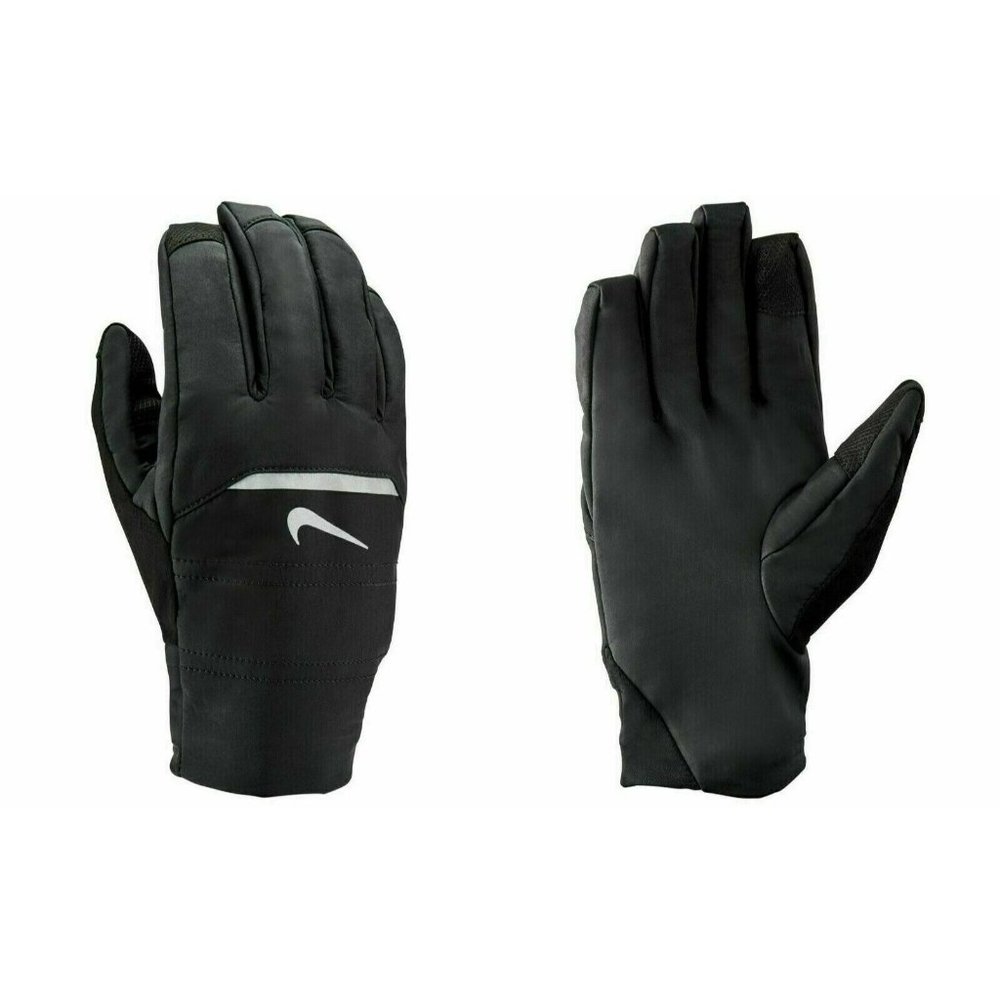 Nike Aeorshield Touch Screen Flexible Men's Running Gloves Black Glow in Dark
